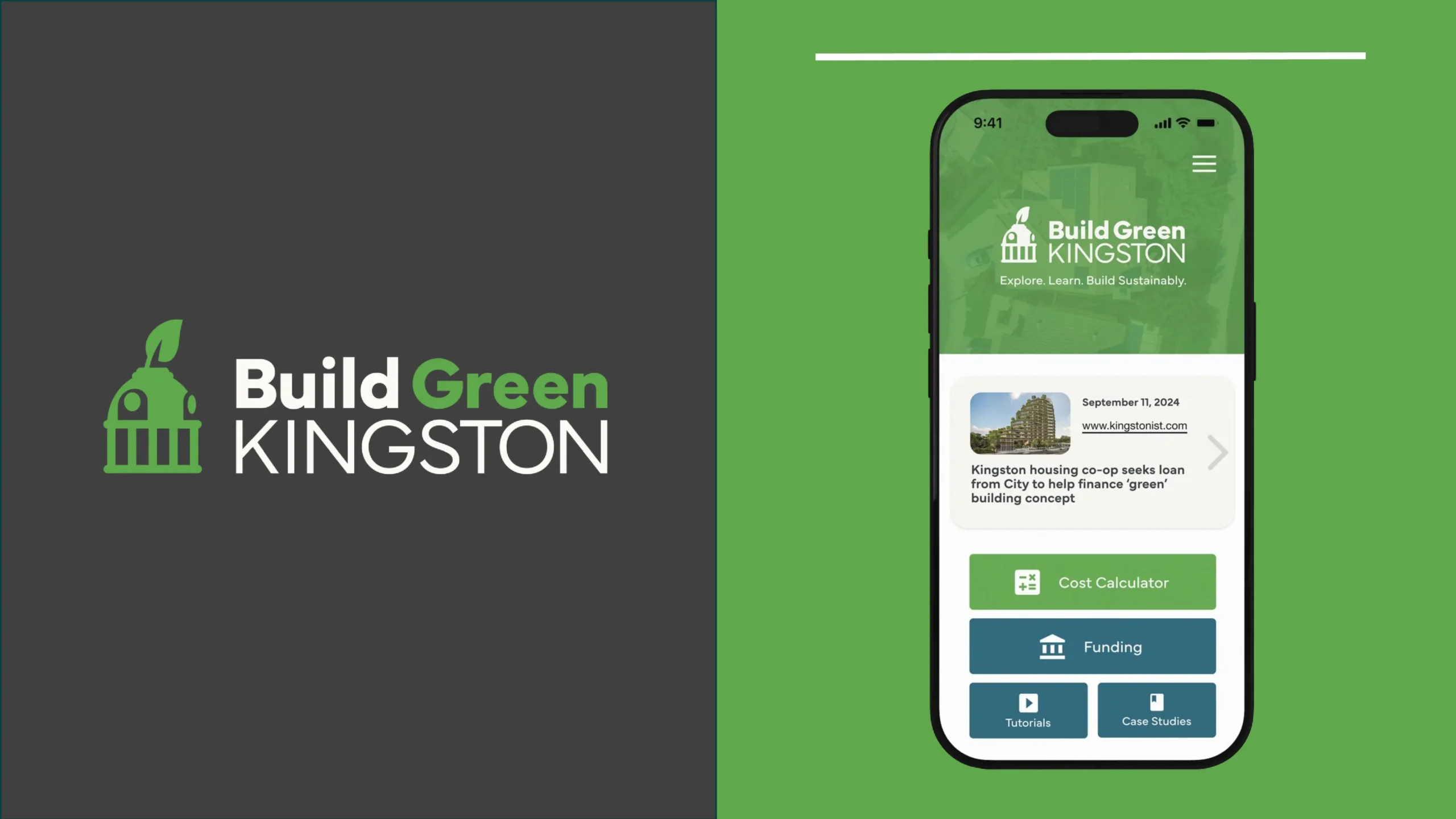 Build Green Kingston website design.